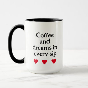 minimal black and white quote elegant typography mug