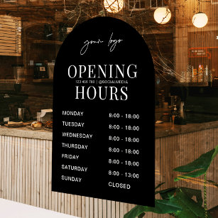 Minimal Black Arch Business Logo Opening Times