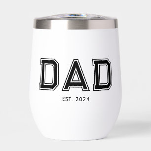 Minimal Black Bold Text Dad Established