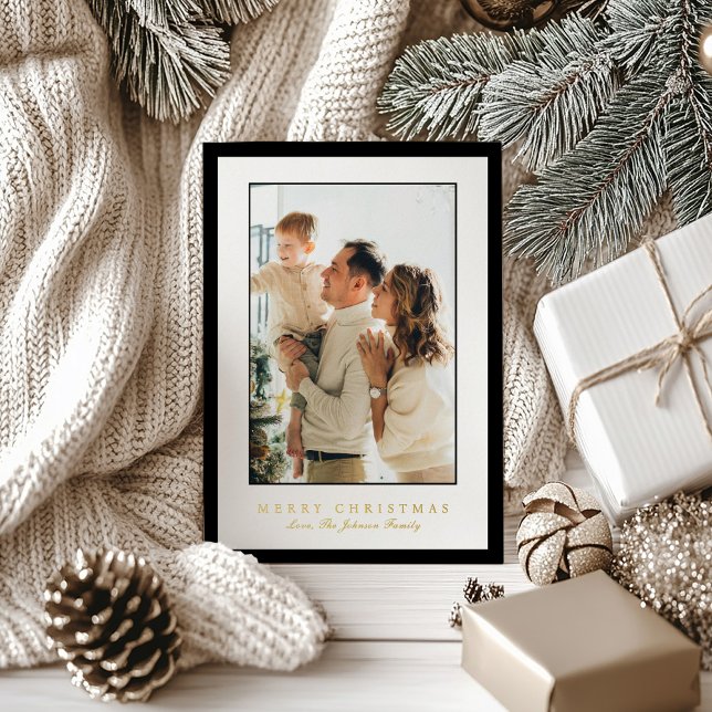 Minimal Black Border Photo Elegant Christmas (Creator Uploaded)