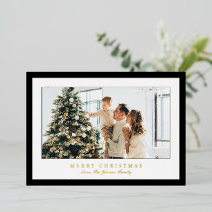 Minimal Black Border Photo Elegant Christmas
