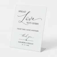 Minimal Black Calligraphy Spread Love Not Germs