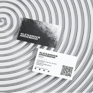 Minimal Black Charcoal Scribble Professional Business Card