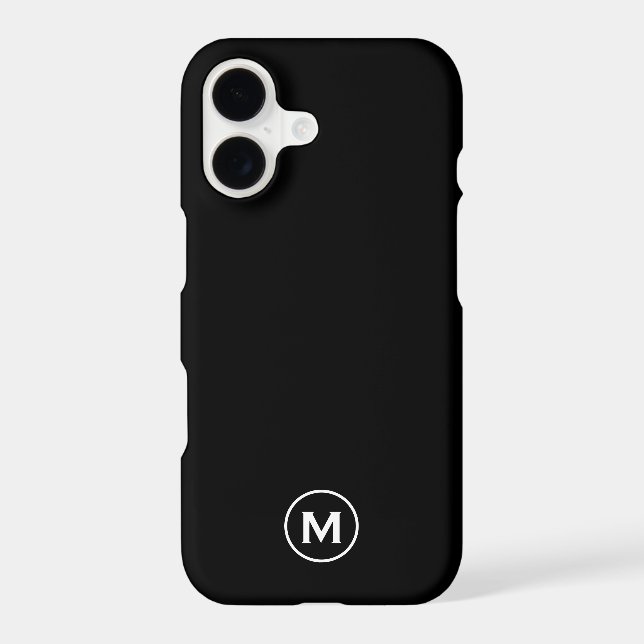 Minimal Black Classic Monogram Samsung Galaxy S21 Case (Back)