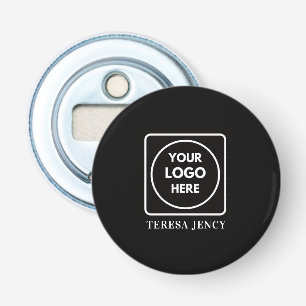 Minimal Black Custom Business Logo Promotional  Bottle Opener