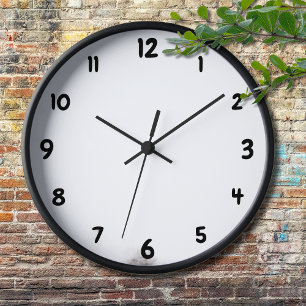 Minimal Black Large Numbers Minimal White Clock