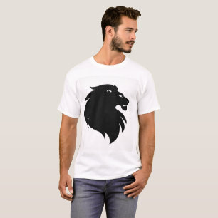 Minimal Black Lion Silhouette Men's T-Shirt