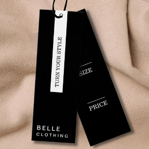 Minimal Black Modern Business Hang tag