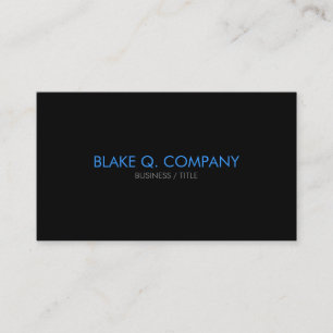 Minimal Black Professional Business Card