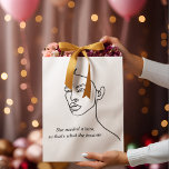 Minimal Black She Became A Hero Inspiration Girl  Large Gift Bag<br><div class="desc">Minimal Black She Became A Hero Inspiration Girl</div>