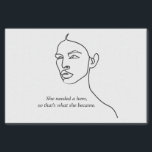 Minimal Black She Became A Hero Inspiration Girl  Tissue Paper<br><div class="desc">Minimal Black She Became A Hero Inspiration Girl</div>