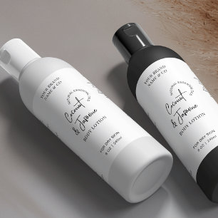 Minimal Black White 8 OZ Cosmo Spray Bottle Label