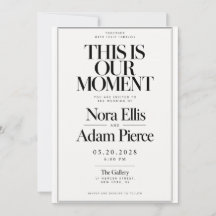 Minimal Black White Editorial Wedding