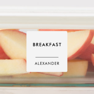 Minimal Black White Meal Prep Name