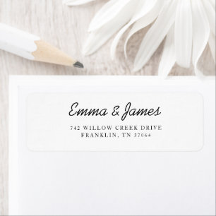 Minimal Black & White Modern Script Wedding