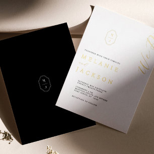 Minimal Black & White Personalised Monogram Crest