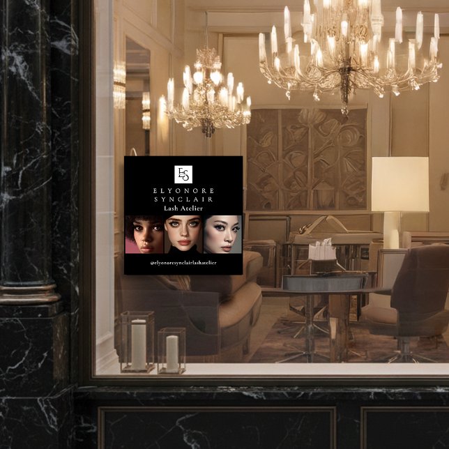 Minimal Black White Script Lash Photo Logo (Creator Uploaded)