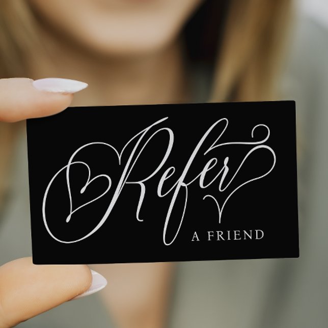 Minimal Black & White Typography  Referral Card (Creator Uploaded)