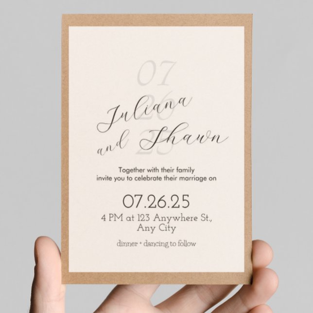 Minimal Black & White Wedding Invitation (Creator Uploaded)