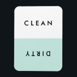 Minimal Blue Dishwasher Clean or Dirty Magnet<br><div class="desc">©Fine and Dandy Paperie</div>