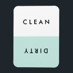 Minimal Blue Dishwasher Clean or Dirty Magnet<br><div class="desc">©Fine and Dandy Paperie</div>