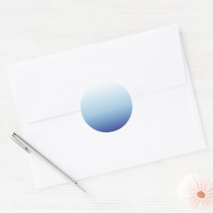 Minimal Blue Gradient Background  Classic Round Sticker