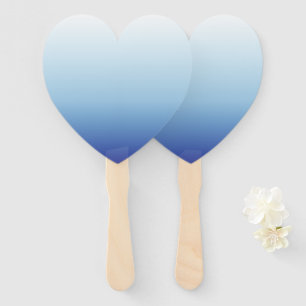 Minimal Blue Gradient Background Hand Fan