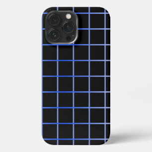 Minimal Blue Grid Phone case   Modern Geometric  