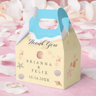 Minimal Blue Ocean Summer Wedding Favour Box