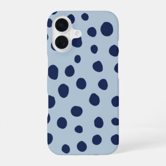 Minimal Blue Polka Dot Phone Case | Modern Aesthet