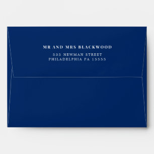 Minimal Blue Return Address Envelope