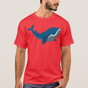 minimal blue whale wild animal water sea T-Shirt