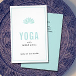 Minimal Blue White Lotus Icon Yoga Instructor<br><div class="desc">Minimal customizable flyer template with blue/white colors and simple lotus icon. You can customize with your text.</div>