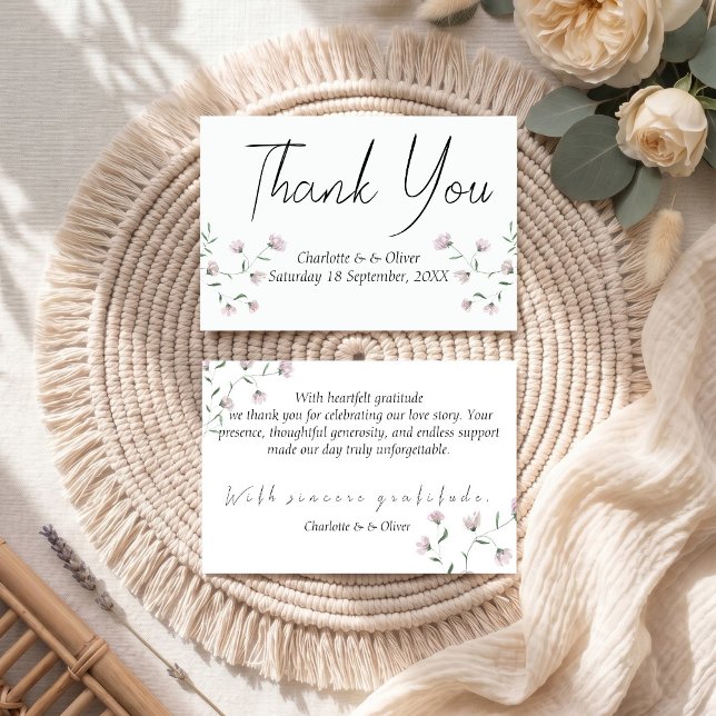 Minimal Blush Floral All In One Wedding Invitation (Creator Uploaded)