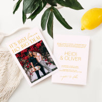Minimal Blush Pink & Yellow Photo Digital Wedding