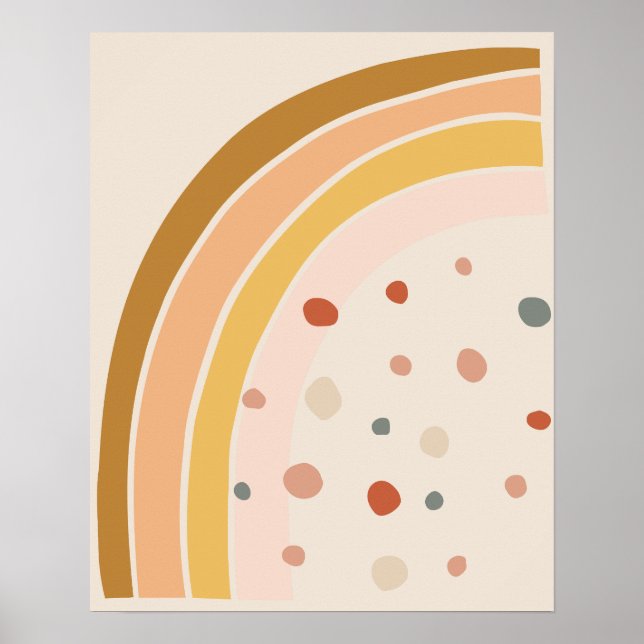 Minimal Bohemian Style Rainbow  Poster (Front)