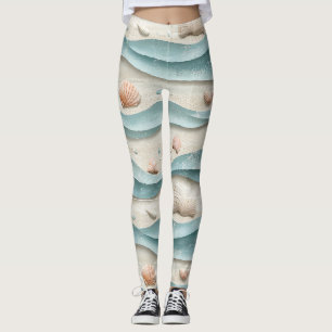 Minimal Boho Beach Pattern Leggings