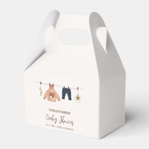 Minimal Boho Boy Winter Clothesline Baby Shower  Favour Box