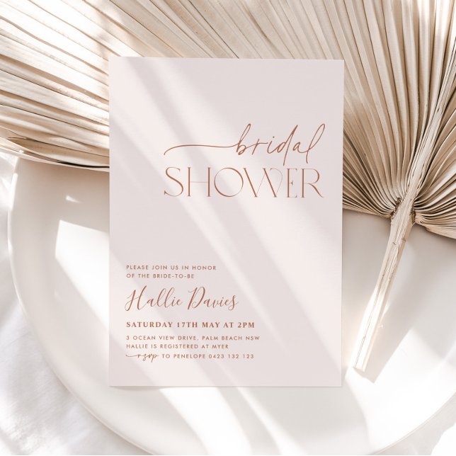 Minimal Boho Bridal Shower Invitation Neutral (Minimalist Bridal Shower Invitation | Matching items available! Check our collections or contact us)