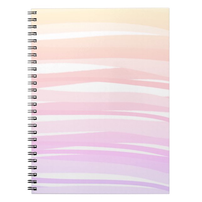 Minimal Boho Chic Abstract Lines Notebook (Front)