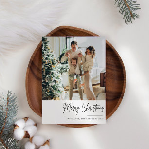 Minimal Boho Christmas Photo Card