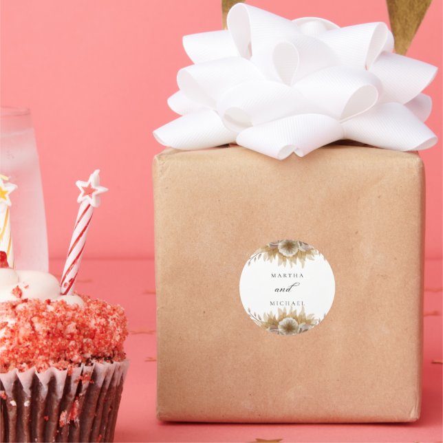 Minimal Boho Floral Wedding Favour Tag (Party)