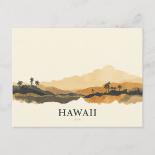 Minimal Boho Hawaii USA Travel Postcard