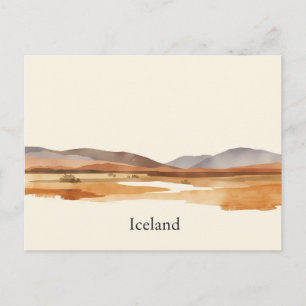 Minimal Boho Iceland Travel Postcard