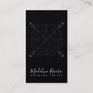 Minimal Boho Mandala Yoga Macrame Business Card