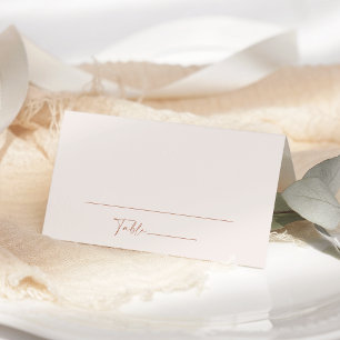 Minimal Boho, Modern, Terracotta, Bridal Shower Place Card