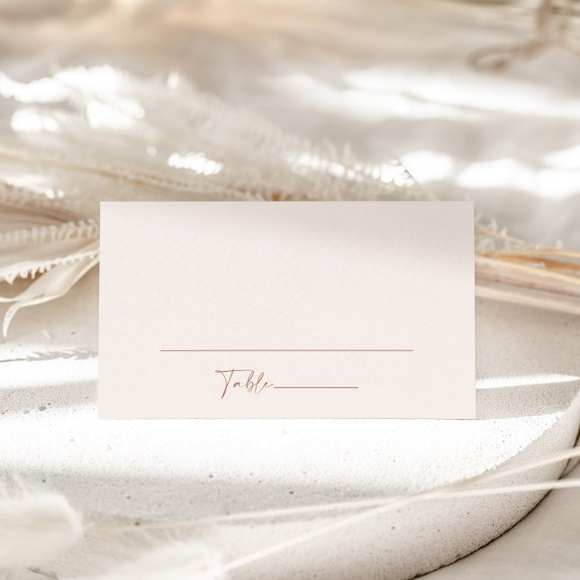 Minimal Boho, Modern, Terracotta, Bridal Shower  Place Card (Creator Uploaded)