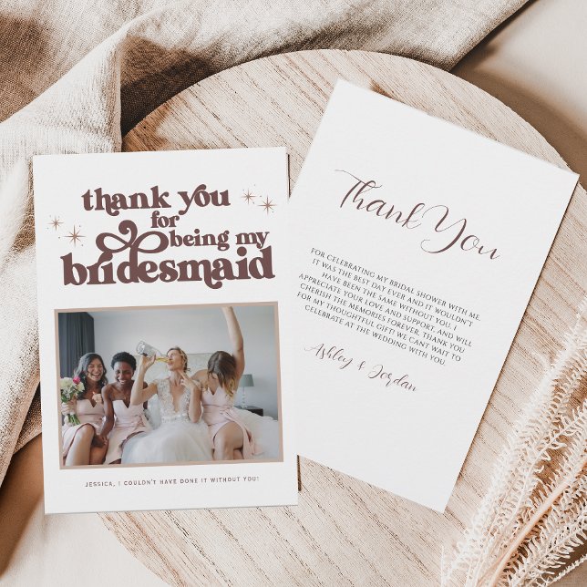 Minimal Boho Neutral Bridal Shower Thank You Card (Creator Uploaded)