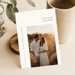 Minimal Boho Photo Wedding Invitation