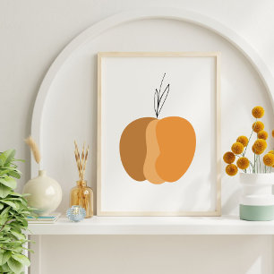 Minimal Boho Pumpkin Fall  Poster